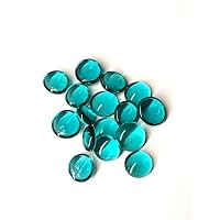 Lot De 250 G De Galets Plats En Verre – 20 Mm – Vert Loupe – Idéal Pour Décoration