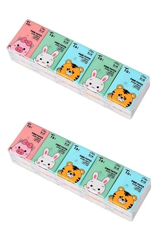 Image of DC DECORIO Tissue Papers (3 Ply, 8 Pulls Per Pack) | Pack of 2| 100% Skin-safe Sleek Tissue Papers for Car, Bathroom, Bedroom, Office (White)