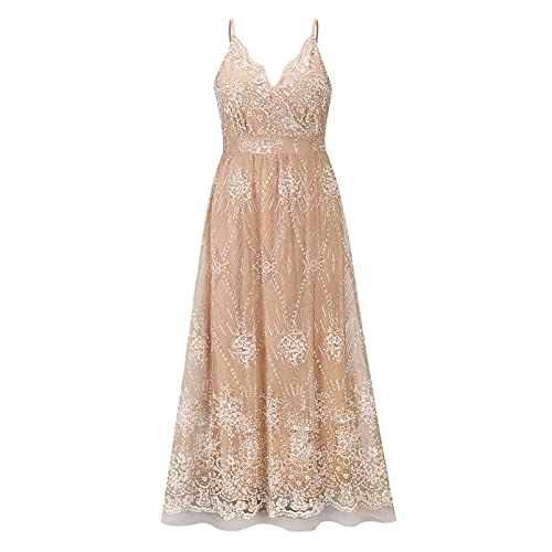 Robe de soirée à bretelles fines en tissu pailleté haute finition