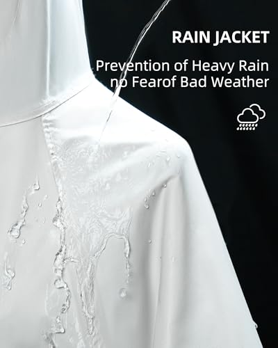 Long Hooded Raincoat Safety Waterproof Emergency Reflective with Packable Rain Jacket Poncho for Men Women Adults3