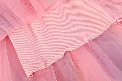 Image of GSVIBK Baby Girls Tutu Dress Sleeveless Toddler Cotton Tulle Skirt Princess Party Prom Dresses