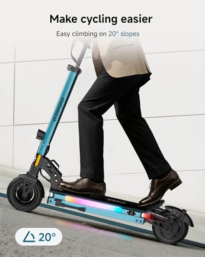 Image of ECOROAD Electric Scooter for Adults, Up to 25MPH, 25-30 Miles Range, 330LBS Load, Off-Road Tires, RGB Lights & APP Control