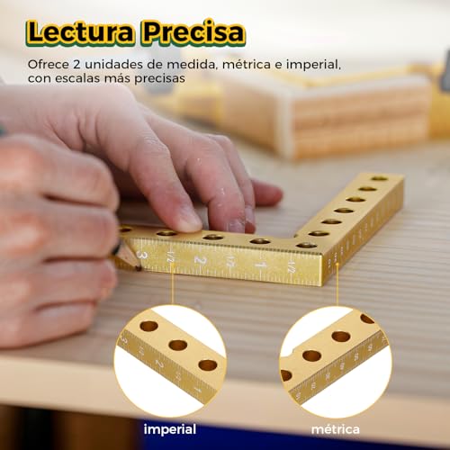 Miniatura 3 de Geevorks Abrazadera De Ángulo De 90 Grados,Cuadrados De Posicionamiento 90 Grados,Abrazadera De Esquina Tipo L,Para Carpintería, Bricolaje, Manualidades 140 Mm 5,5