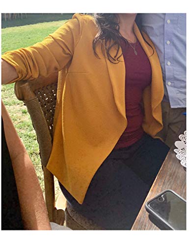 Image of POGTMM Women 3 /4 Sleeve Blazer Open Front Cardigan Jacket Work Office Blazer