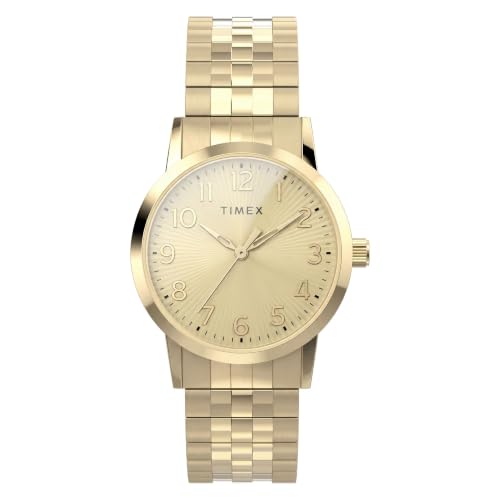 Montre Timex Main Street 30 mm pour femme cadeau idéal triple ton doré