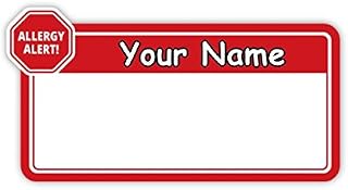 Personalized Waterproof Allergy Labels