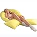 Produktbild Traumreiter Jumbo XXL Seitenschläferkissen mit Bezug Sonnen-gelb I Schwangerschaftskissen U Form Full Body Pillow Seitenschläfer Kissen für Schwangere Lagerungskissen