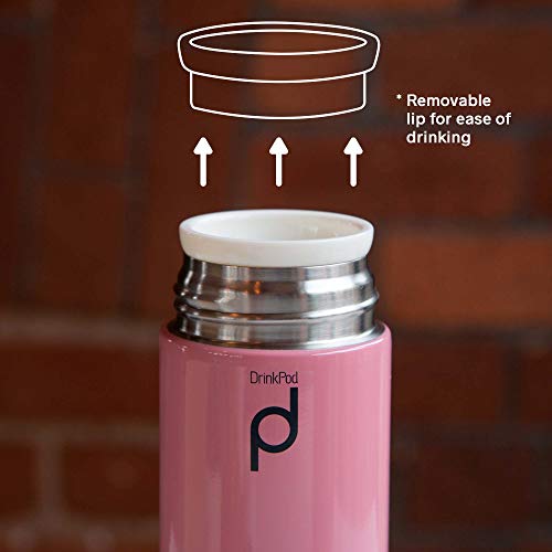 Pioneer Flasks Termo de cápsula aislada al vacío a Prueba de Fugas, Acero Inoxidable, Rosa, 21 x 7 x 7 cm - Imagen 6