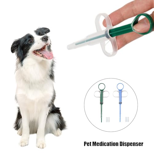 2 Stück Tabletteneingeber Katze,Tablettengeber für Katzen,Pill Assist Katze,Dogs Pet Tablettengeber,Wiederverwendbare Urostat Hund Schluckhilfe Tabletten Feeder für klein Hunde Tablettenspritze Kapsel