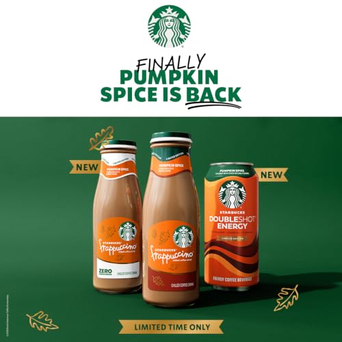 Image of Starbucks Frappuccino, Pumpkin Spice, 13.7 fl oz Bottles (12 Pack)