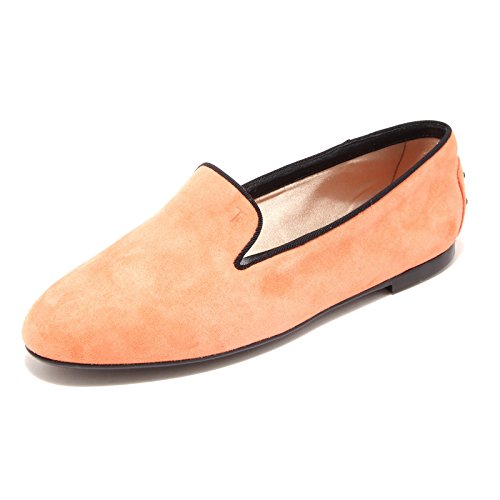 49462 mocassino ARANCIO TOD'S GOMMA BASSA PANTOFOLA scarpa donna loafer shoes [36]
