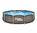 Produktbild Summer Waves Pool Aufstellpool Active Frame rund 305 x 76 cm Set - Schwimmbad Gartenpool - Rattanoptik Braun Pool mit Filterpumpe SFX330
