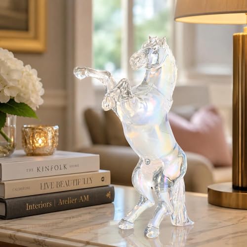 Figura de cristal de caballo LOGOFUN diseño claro miniatura 5