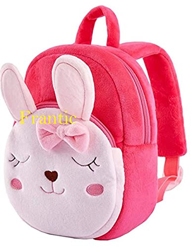 Image of Frantic Kid's, Toddler Velvet Animal Plush Cartoon School Backpacks ( Pink , 2-5 Years)