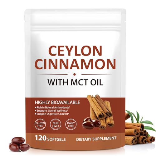 Ceylon Cinnamon Softgels with MCT Oil 120 Capsules