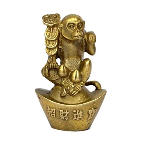 Sculpture de singe Feng Shui en finition artisanale haut de gamme