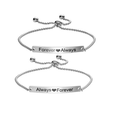 Pulsera de novios ajustable en acero que soluciona el problema de tallas