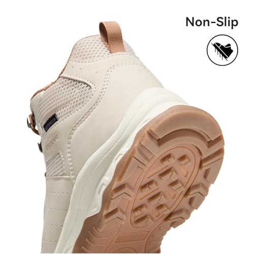 Image of ANJOUFEMME Women's Waterproof Hiking Boots Lightweight Non-Slip Outdoor | Trekking, backpacking, camping, breathable & durable