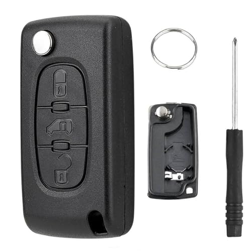 Coque de Clé pour Peugeot Expert/Partner Remplacement Boitier Complet,Télécommande pour Citroe-n Berlingo Dispatch Jumpy Van Toyota ProAce,Coque Clé Kit -...