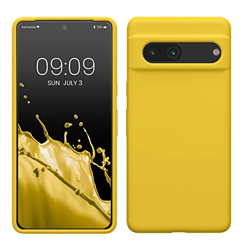 kwmobile Case Compatible with Google Pixel 7 Case - TPU Silicone Phone Cover with Soft Finish - Radiant Yellow