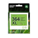 364 XL Cartouches d'encre Remplacement pour HP 364XL pour HP Photosmart 5520 5510 5522 5520 6520 B8550 C5388 7510 7520 Officejet 4620 Deskjet 3070A (Noir Cyan Magenta Jaune, 4-Pack)