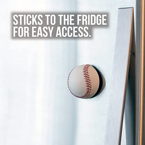 Gift Box For Your Stainless Steel Baseball Bottle Opener, Beer Bottle Opener Made From Real Baseball's Leather, Magnetic Bottle Opener & Cap Catcher - Cool Gadget For Teens & Present For Men. #TOP2