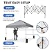 OLIXIS 10x10ft Pop Up Canopy Tent, Heavy Duty 1-Person One Push Setup, Portable Outdoor Shelter for Beach, Events, Camping Includes Rolling Carry Bag, Grey