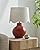BoutiqueRugs Pojezerje Bohemian Ceramic Table Lamp for Bedroom, Bedside Nightstand - Decorative Boho Tabletop Lamp for Living Room - Rattan Shade - Rust, Brown, Cream