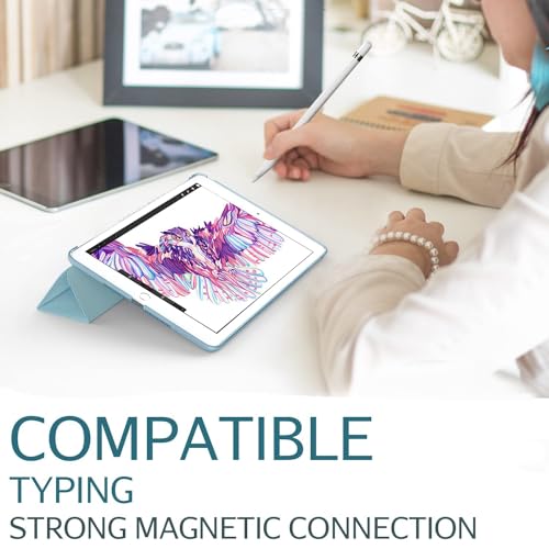 FSPRO Case for iPad 6th generation,iPad 9.7 inch,Case for iPad 6th/5th Generations iPad Air 1/ iPad Air 2, Leather Auto Sleep/Wake Case for iPad 5th generation Slim Protective iPad Air 2.(Sky Blue) - Image 3