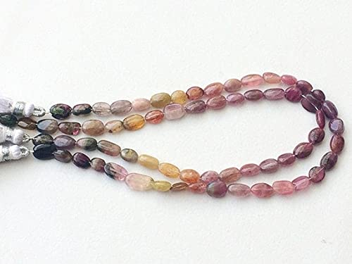 Collier en tourmaline naturelle perles ovales calibrées sans défaut pour montage de bijoux réussi