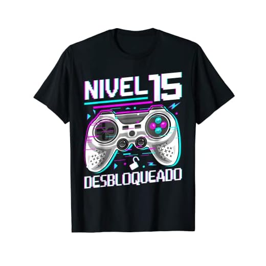 Nivel 15 Desbloqueado Cumpleaños 15 Años Camiseta