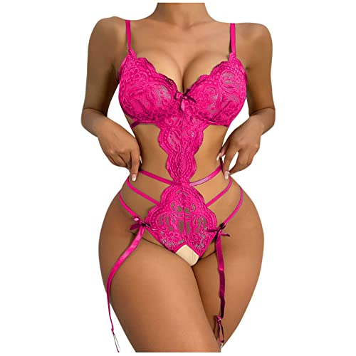 One Piece Lingerie Women Deep V Teddy Sexy Hollow Out Bodysuit Lace Exotic Sluttly Nightwear for Sex Naughty Play product thumbnail 7