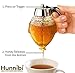 Hunnibi Acrylic Honey Dispenser, No Drip Syrup Server Jar Pot