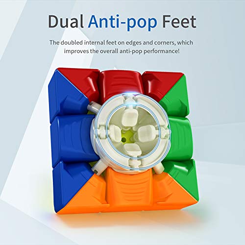 MoYu RS3M 3x3 Speed Cube – Magnetischer Zauberwürfel Mit Ständer Und Tasche, Stickerless