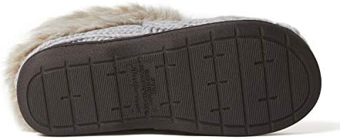 Dearfoams Women's Claire Chunky Knit Clog Slipper, Sleet, Small | Image 5