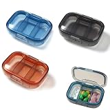 Lot de 3 Petite Boîte à Médicaments, Pilulier de Voyage Portable...