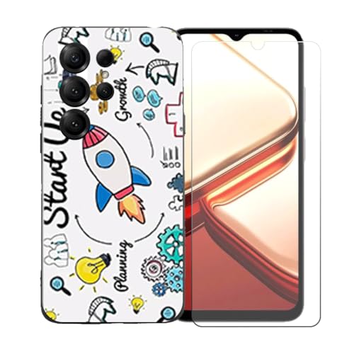 BMPNLSZ �K�p Doogee Note 56X Pro+HD�����K���X�ɓK�����ėpTPU�ی�J�o�[�A�V���J�Q���V�F���o���p�[�ی�o�b�N�V�F��-�K�p Doogee Note 56X Pro�ɓK����9�d�x�X�N���b�`�h�~�X�N���[���ی�J�o�[ LLM36