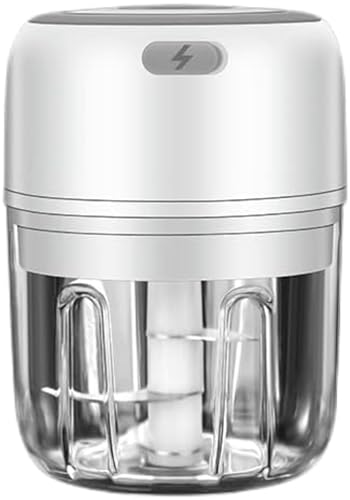 CECHAINみじん切り器 電動 チョッパー フードプロセッサー 野菜カッター みじん切りカッター (250ML,ホワイト)