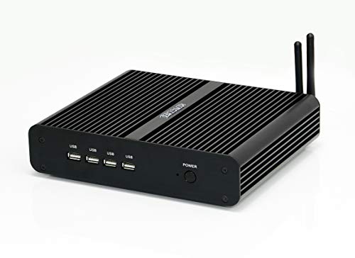 Image of KINGDEL NC860 Powerful Mini PC, Fanless Home Computer, i7-8550U 8th Gen. 4 Cores CPU, 8GB DDR4 RAM, 128GB NVMe SSD, 4K 4096x2304, HD Port, DP, WF+BT, Full Metal Case