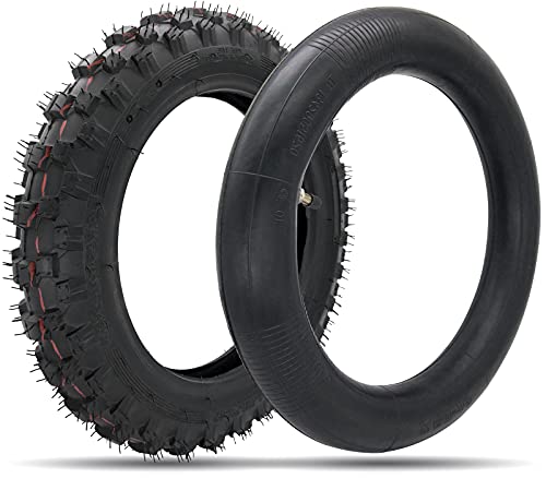2.5-10' Off-Road Tire and Inner Tube Set, Dirt Bike Tire with 10-Inch Rim and...