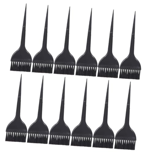 NULYLU Salon Applicator Brush Set 12pcs Hair Dye Brush Long Handle for Precision Application