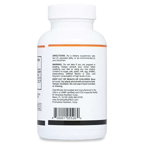 Simplesa Black Elderberry With Zinc And Vitamin C For Adults, 60 Vegan Capsules Herbal Supplements, Organic Sambucus Elderberry 1000Mg, Help Promote Immune And Antioxidant Support, Made In Usa #TOP1