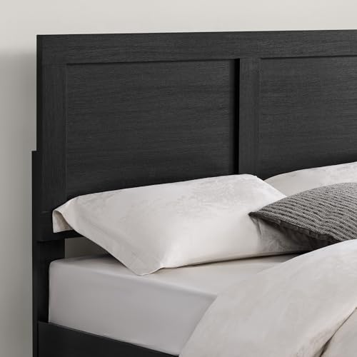 KISLOT Wood Bed Frame, Full Size Wooden Platform Bed Frame with Headboard and Footboard Mattress Foundation Farmhouse Bedroom Furniture No Box Spring Needed by KISLOT - Used condition - Image 6