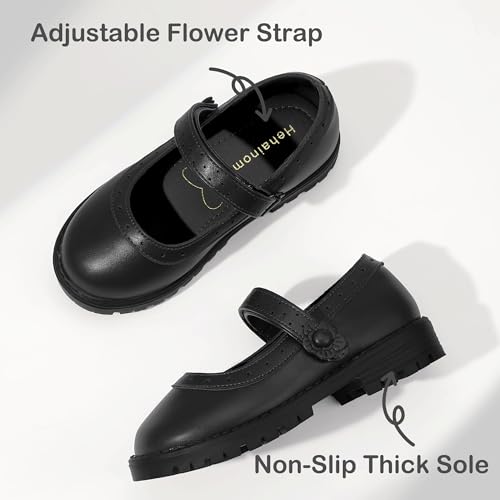 Hehainom Girls Mary Jane Dress Shoes School Uniform Shoes Flower Toddler Little Kid Round Toe Platform Flats4