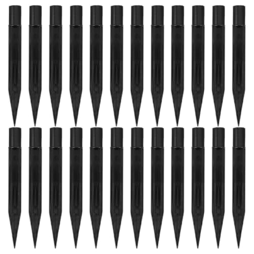 Estacas de luz solar para jardín Veemoon: repuestos de iluminación exterior en color negro