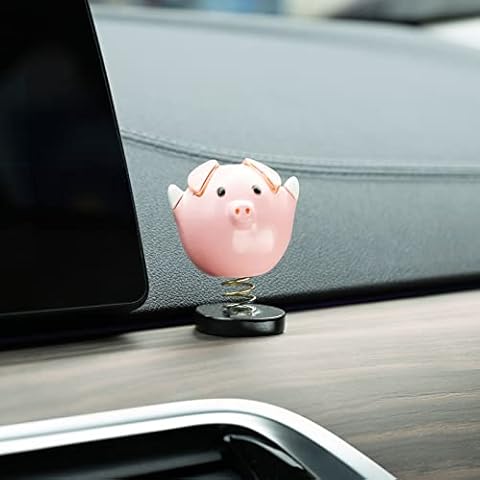 Cute Animal Car Bobblehead Dashboard Decorations Car Interior Ornaments Vehicle Room Decor Accessories (pig) Cover