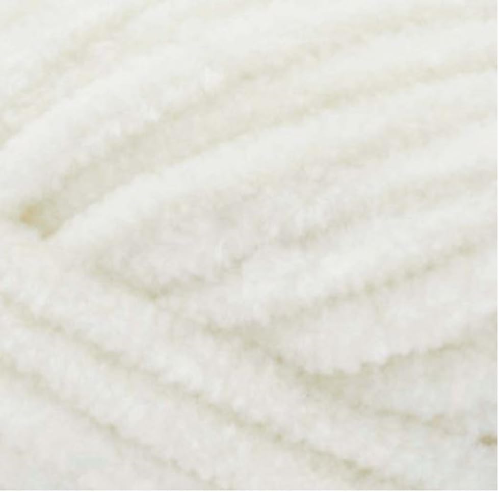 Premier Yarns Parfait Chunky Chenille 3.5 Oz 6 Super Bulky Weight 3 Pack Bundle with Bella's Stitch Place Holders (Cream)