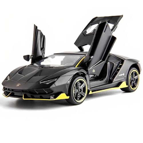 Image of Die-cast Metal Lamborghini Car Toy Model Pull Back Super car with Openable Doors with Sound and Light for Birthdays Gift Party Decorations Great for Kids Boys Girls and Adults