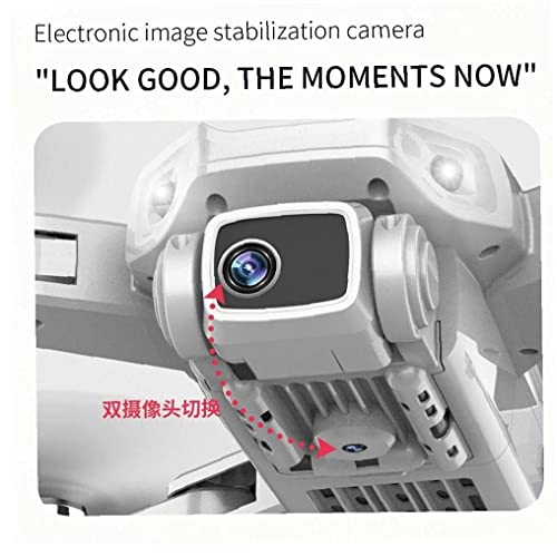 HJRBM Camcorder Objektive Mini Drone Faltbarer Quadcopter 4K HD Kamera GPS RC Drohne mit 2 Akkus Orange (Grau) – Bild 5