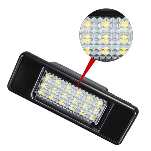 Luces matrícula coche Peugeot 3008 y 508 con 18 luces LED blancas traseras 3